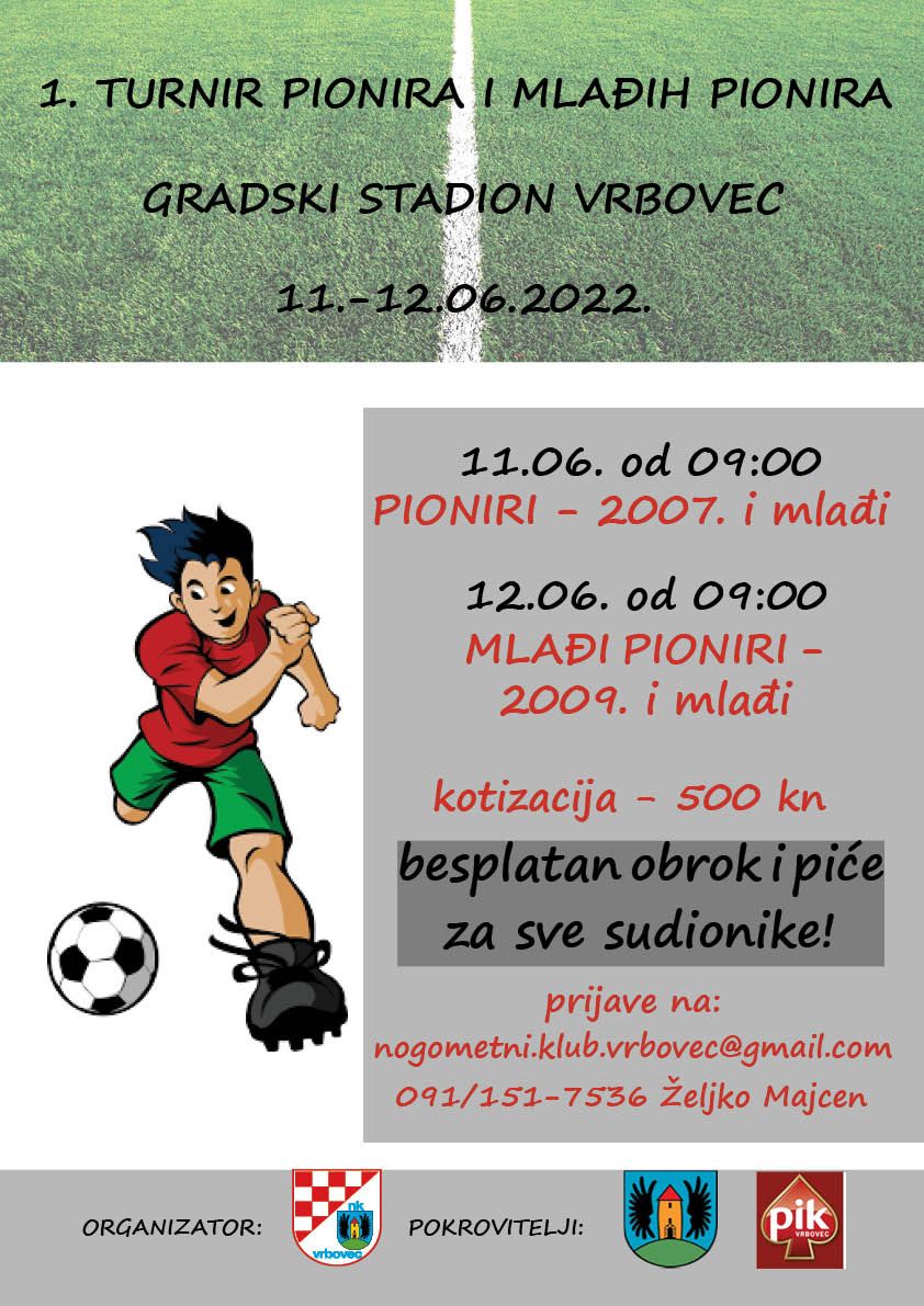1. Turnir pionira i mlađih pionira